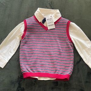 First Impressions Boys’ Dress Up Size 18 Months. Color Pale Taupe.